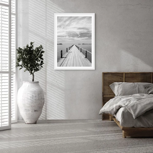 Poster in cornice bianca - Forse un viaggio... - 50x70 cm