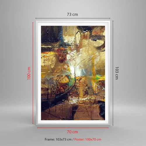 Poster in cornice bianca - Freddo, più caldo, bollente - 70x100 cm