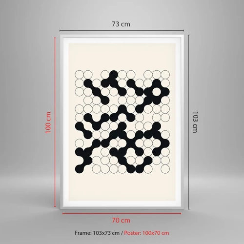 Poster in cornice bianca - Gioco cinese: variazione - 70x100 cm