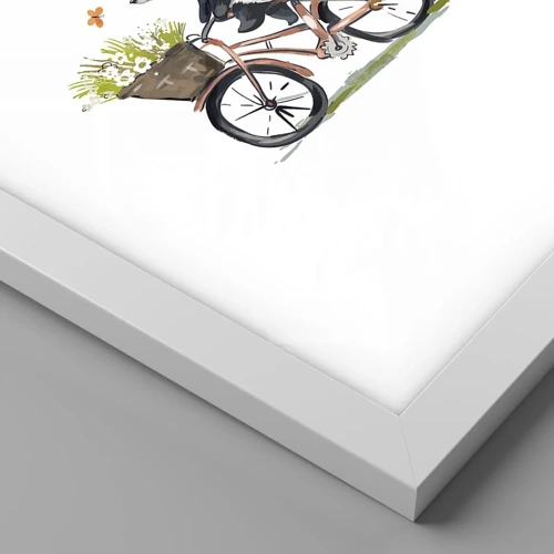 Poster in cornice bianca - Giorno felice - 50x70 cm