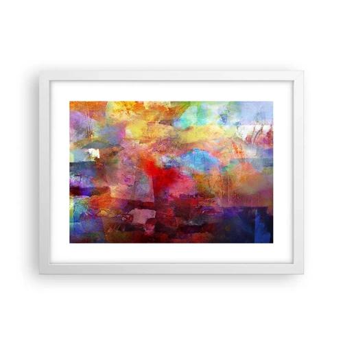 Poster in cornice bianca - Guardando dentro all'arcobaleno - 40x30 cm