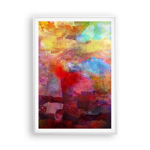 Poster in cornice bianca - Guardando dentro all'arcobaleno - 70x100 cm