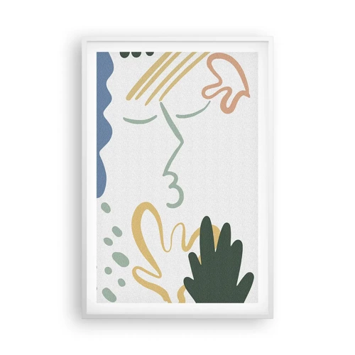 Poster in cornice bianca - Il bacio dei fiori - 61x91 cm