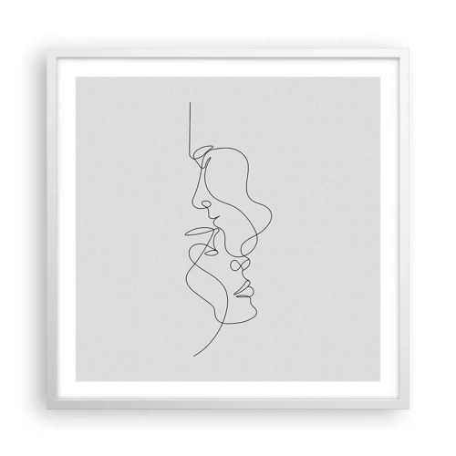 Poster in cornice bianca - Il calore dei desideri malinconici - 60x60 cm