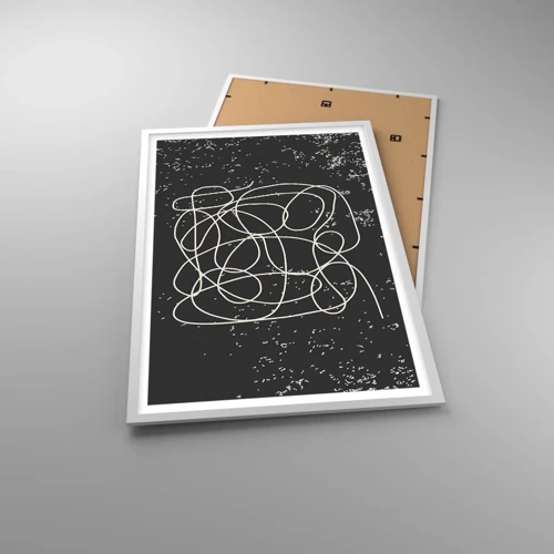 Poster in cornice bianca - Il caos dei pensieri - 61x91 cm