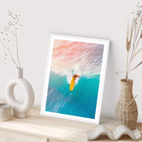 Poster in cornice bianca - Il cavaliere dell'oceano - 50x70 cm