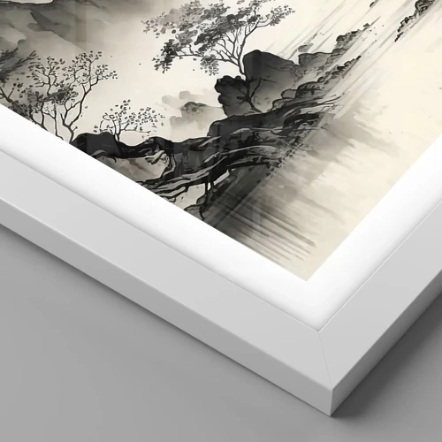 Poster in cornice bianca - Il fascino irripetibile dell'oriente - 100x70 cm