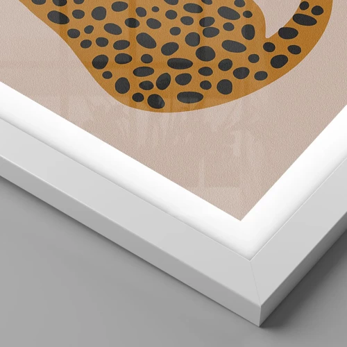 Poster in cornice bianca - Il leopardo è un motivo di moda - 40x30 cm