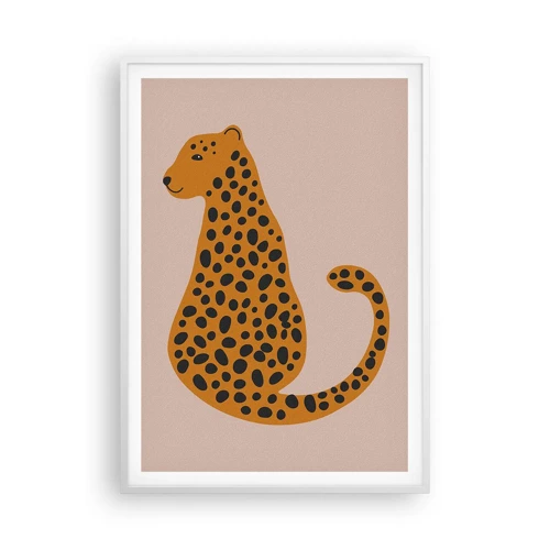 Poster in cornice bianca - Il leopardo è un motivo di moda - 70x100 cm