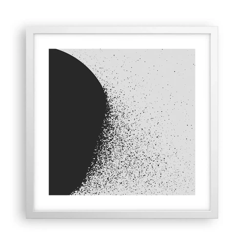 Poster in cornice bianca - Il movimento delle particelle - 40x40 cm