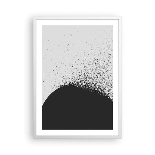 Poster in cornice bianca - Il movimento delle particelle - 50x70 cm