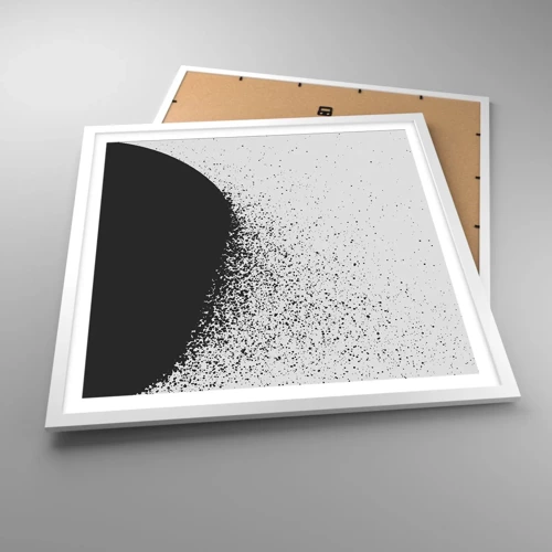 Poster in cornice bianca - Il movimento delle particelle - 60x60 cm