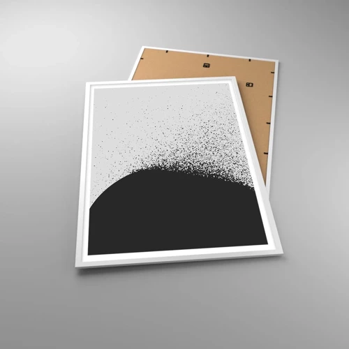Poster in cornice bianca - Il movimento delle particelle - 70x100 cm