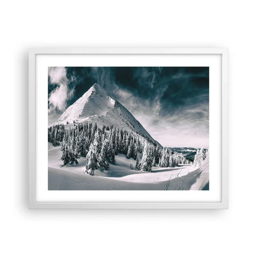 Poster in cornice bianca - Il paese della neve e del ghiaccio - 50x40 cm