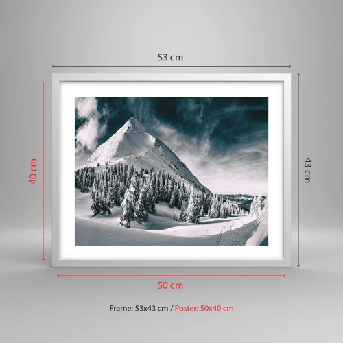 Poster in cornice bianca - Il paese della neve e del ghiaccio - 50x40 cm