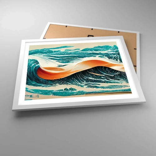 Poster in cornice bianca - Il sogno del surfista - 50x40 cm