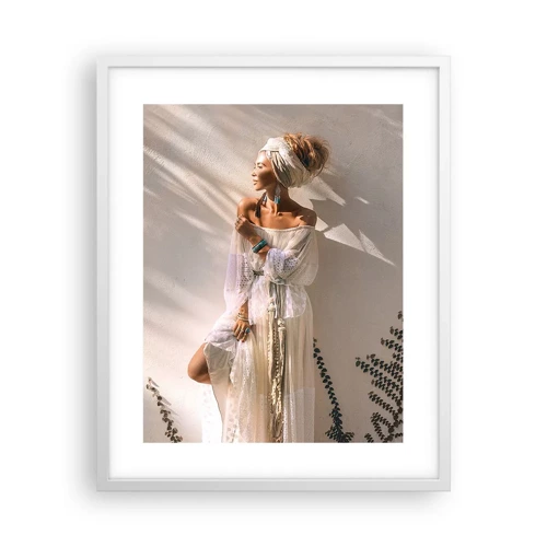 Poster in cornice bianca - Il sole e la ragazza - 40x50 cm