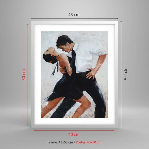 Poster in cornice bianca - Il tango dei miei sogni - 40x50 cm