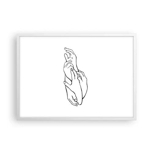 Poster in cornice bianca - Il tocco buono - 70x50 cm