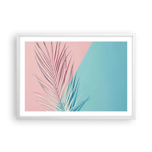 Poster in cornice bianca - Impressione tropicale - 70x50 cm