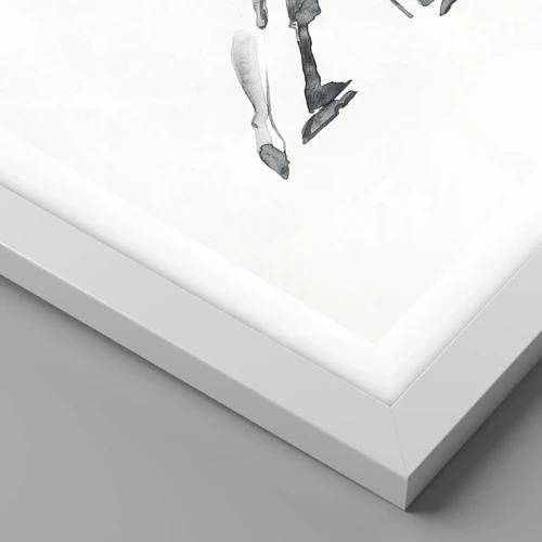 Poster in cornice bianca - In un unico ritmo - 100x70 cm