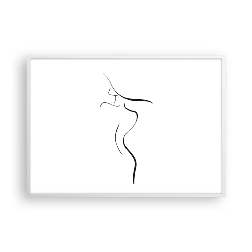 Poster in cornice bianca - Inafferrabile come un'onda - 100x70 cm