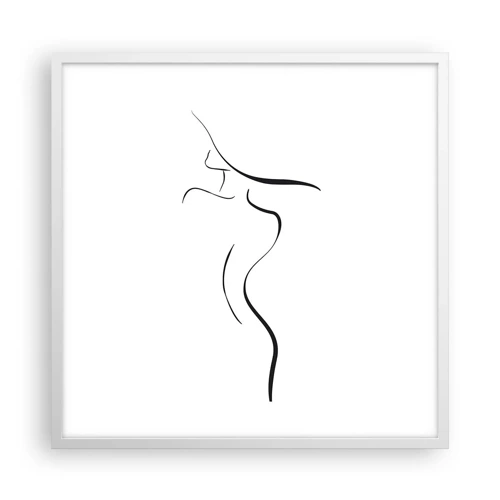 Poster in cornice bianca - Inafferrabile come un'onda - 60x60 cm