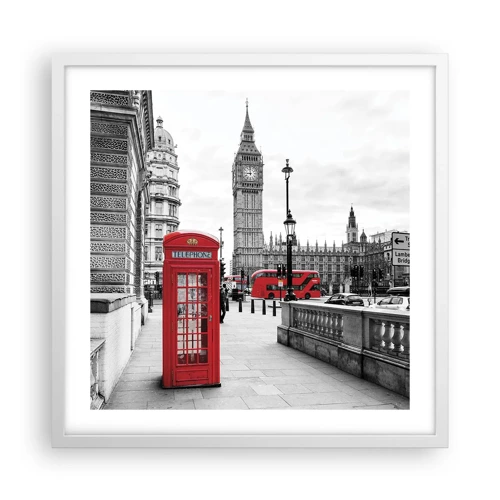 Poster in cornice bianca - Indubbiamente Londra - 50x50 cm