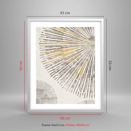 Poster in cornice bianca - La bellezza dei raggi - 40x50 cm