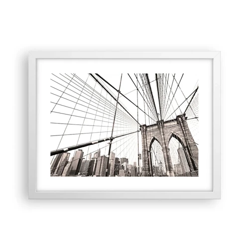 Poster in cornice bianca - La cattedrale di New York - 40x30 cm
