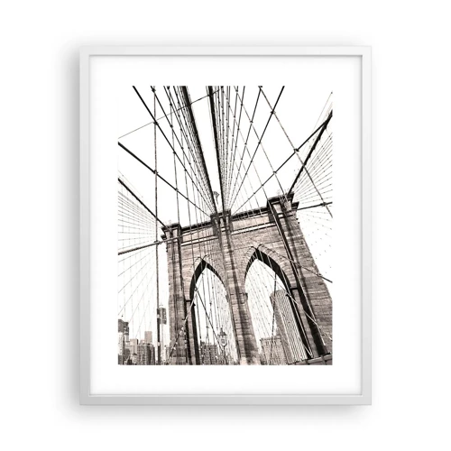 Poster in cornice bianca - La cattedrale di New York - 40x50 cm