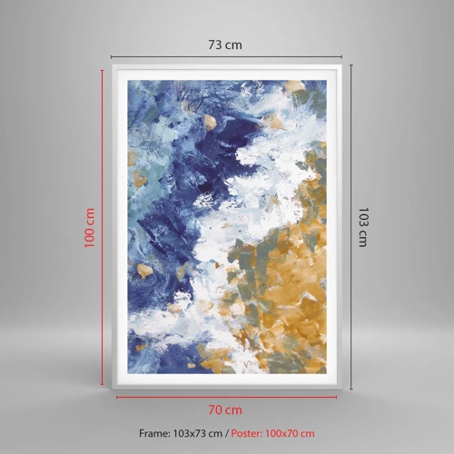 Poster in cornice bianca - La danza degli elementi - 70x100 cm