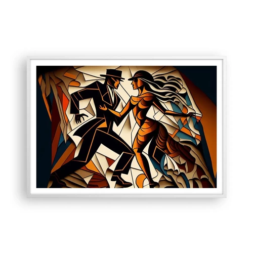 Poster in cornice bianca - La danza della passione - 100x70 cm