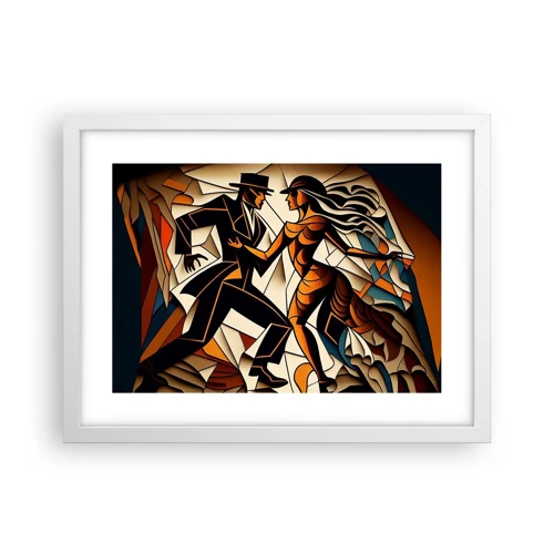 Poster in cornice bianca - La danza della passione - 40x30 cm