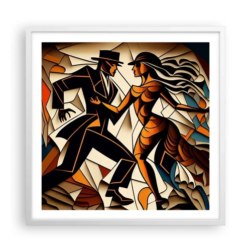 Poster in cornice bianca - La danza della passione - 60x60 cm