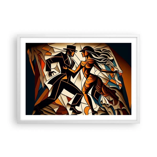 Poster in cornice bianca - La danza della passione - 70x50 cm