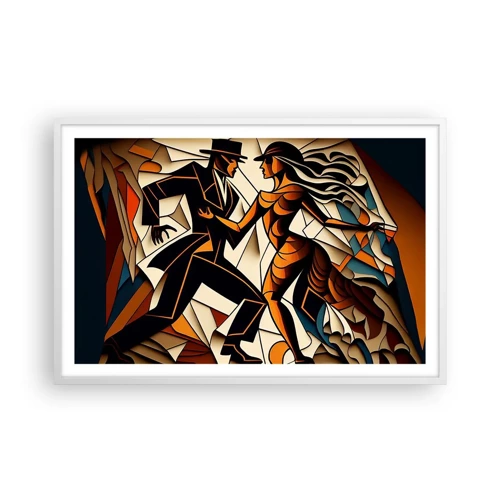 Poster in cornice bianca - La danza della passione - 91x61 cm