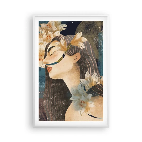 Poster in cornice bianca - La favola della principessa con i gigli - 61x91 cm