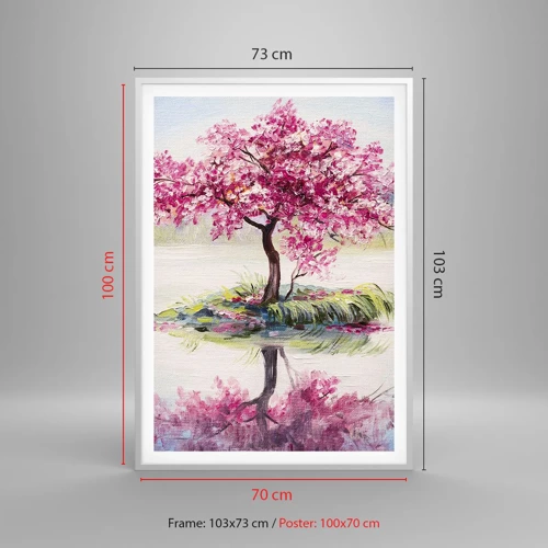 Poster in cornice bianca - La festa della primavera - 70x100 cm