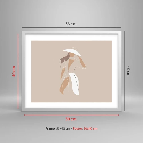 Poster in cornice bianca - La moda è un gioco - 50x40 cm