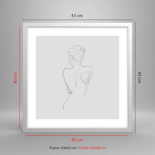Poster in cornice bianca - La musica del corpo - 40x40 cm
