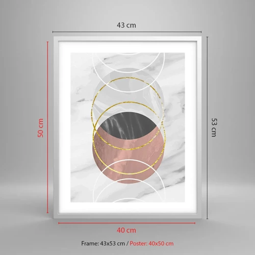 Poster in cornice bianca - La musica delle sfere - 40x50 cm