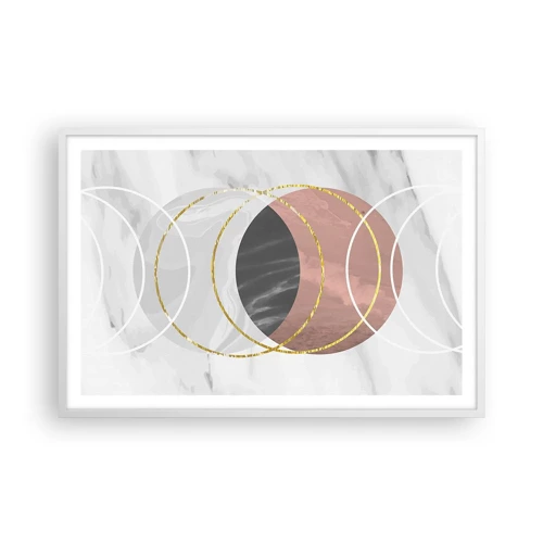 Poster in cornice bianca - La musica delle sfere - 91x61 cm