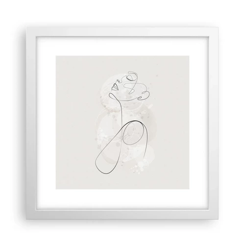 Poster in cornice bianca - La spirale della bellezza - 30x30 cm