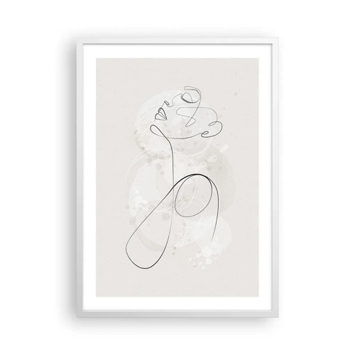 Poster in cornice bianca - La spirale della bellezza - 50x70 cm