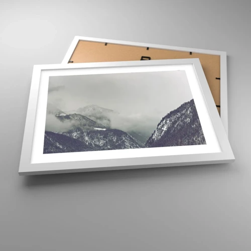 Poster in cornice bianca - La valle delle nebbie - 40x30 cm