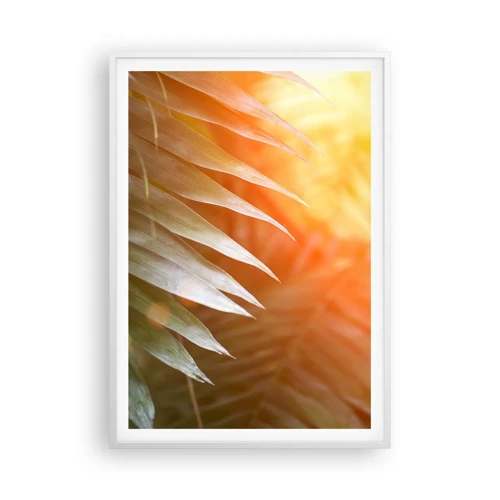 Poster in cornice bianca - L'alba nella giungla - 70x100 cm