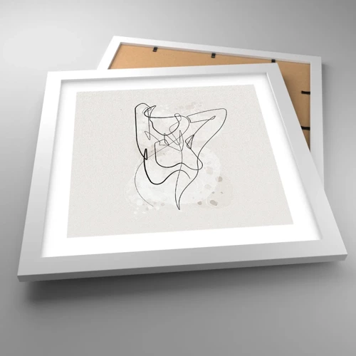 Poster in cornice bianca - L'arte della seduzione - 30x30 cm