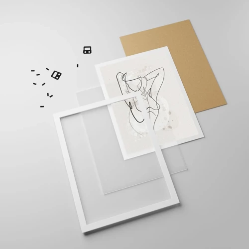 Poster in cornice bianca - L'arte della seduzione - 50x70 cm