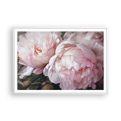Poster in cornice bianca - L'attimo della fioritura - 100x70 cm